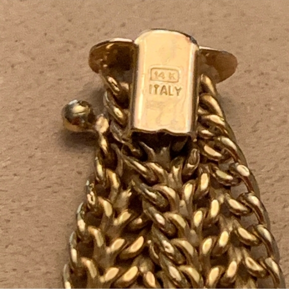 Vintage 14KT Double Interlocked Byzantine Bracelet - Picture 7 of 7